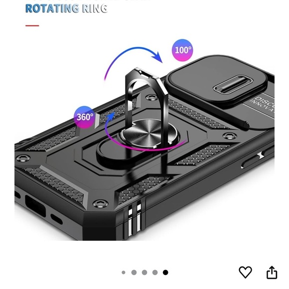 iPhone 14 Pro Max Black Rugged Phone Case with Kickstand - Picture 11 of 11